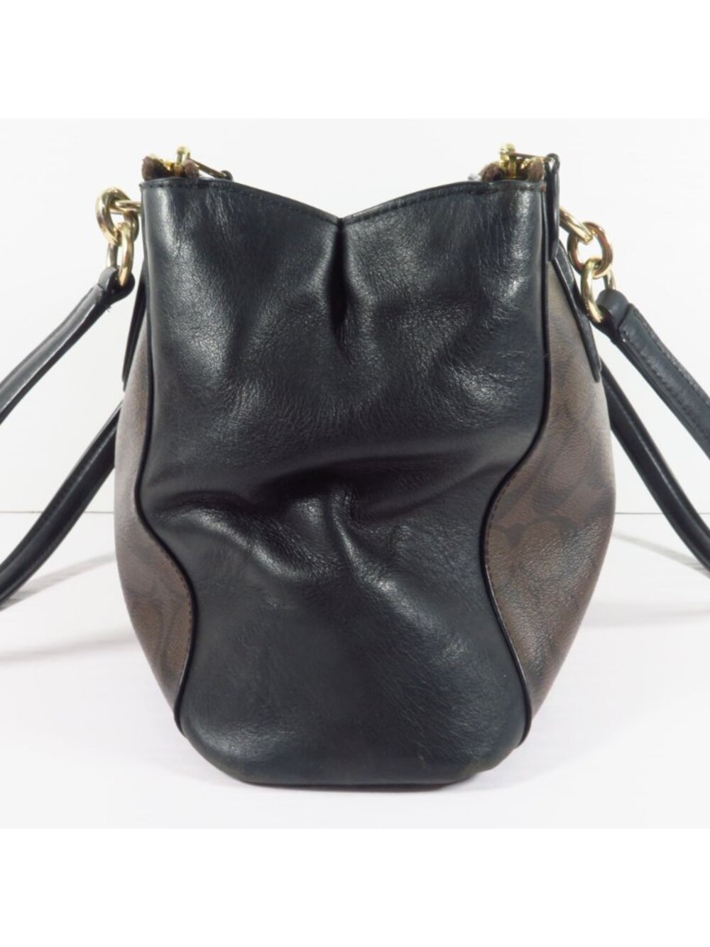Coach Signature Christie Carryall Small w/ Wallet Black Brown PVC F58291 F16107 - Picture 4 of 16
